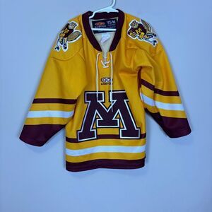 Easton Minnesota Gophers Golden Hockey Jersey Youth S/M